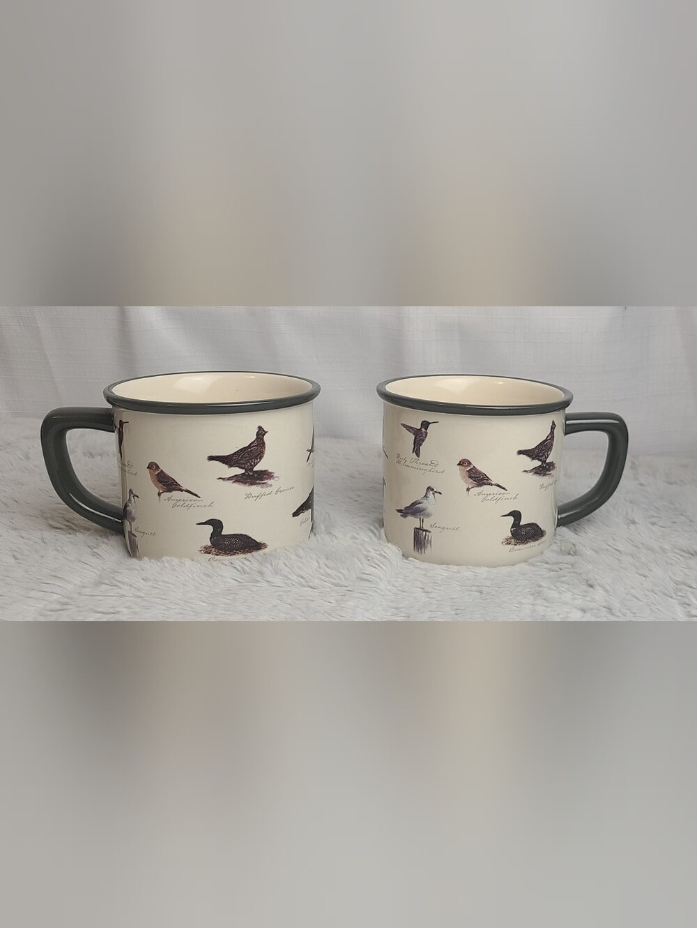 NWT Set Of 2 Woolrich/Target  Collab. 14.46 Oz Ceramic Mugs Birds, Great Gift